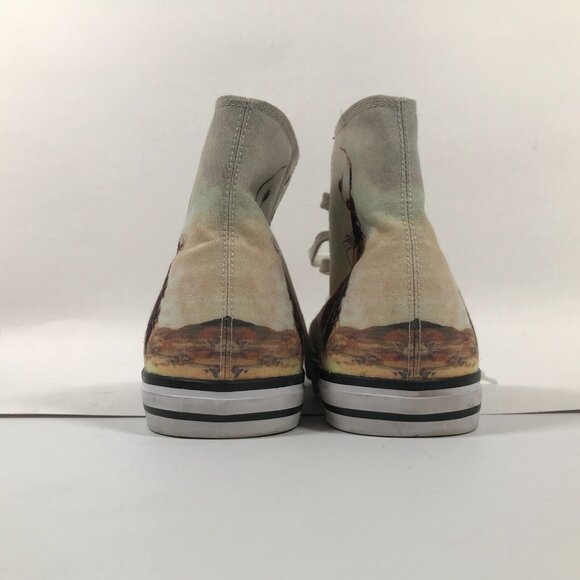Rodeo Cowboy Scenic Canvas High Top Lace-Up Shoes M/W US 9/10 UK 8/8 EU 42/41 - Picture 5 of 16